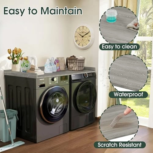 Washer and Dryer Countertop - 54" W x 27.5" D 2.87" H Grey