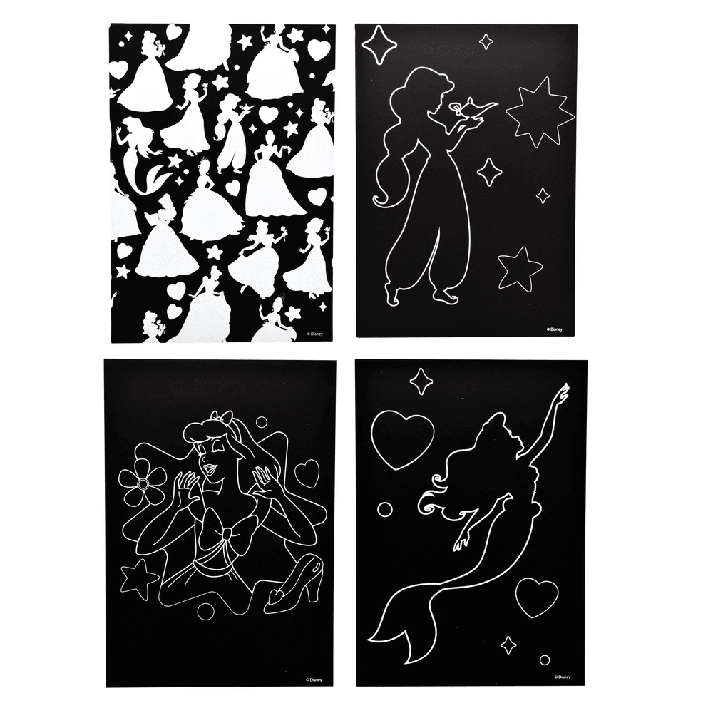 Princess Scratch Scribble - 18pcs Child-Friendly Wooden Scratching Tool