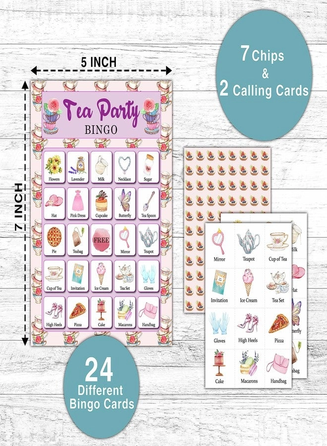 Garden Tea Party Bingo Game Card - 24 Players