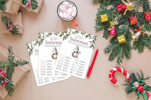 Roll A Snowman Game - Adult 25 cards