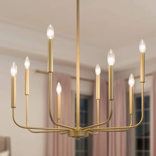 Modern Golden Chandelier - Dimmable