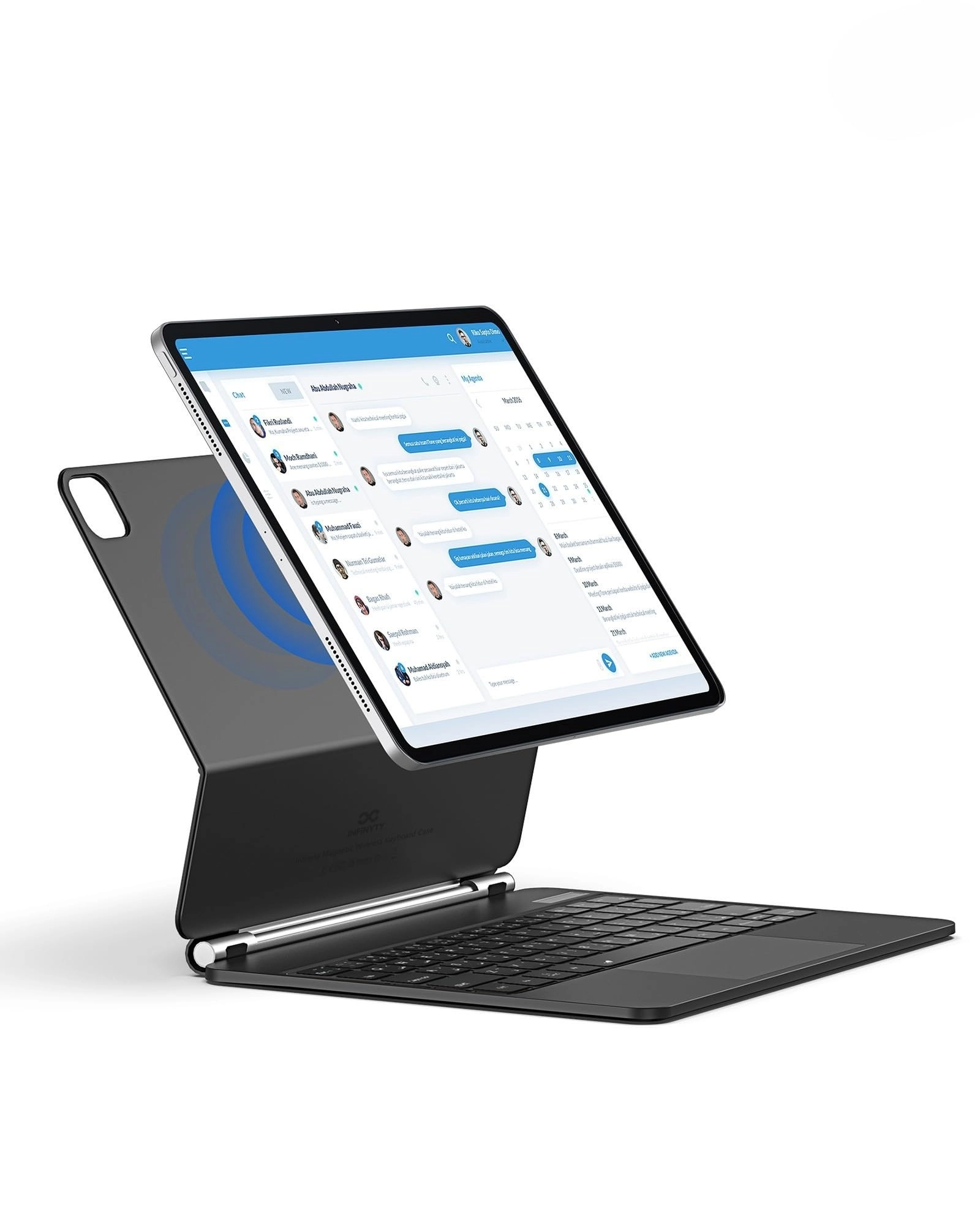 INFINYTY Keyboard Case with Multi-Touch Trackpad for Samsung Tab S10 FE/S9/S9 FE/S8/S7