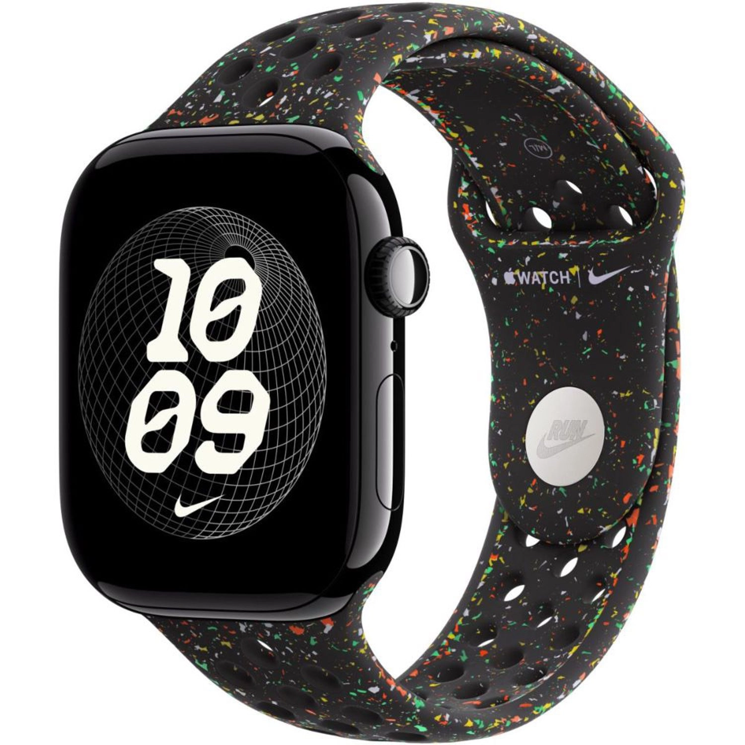 Sport Band for Apple Watch 46mm - Fluoroelastomer Pin-and-Tuck Midnight Black