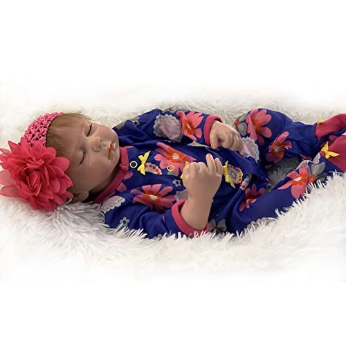 Reborn Baby Doll - 20 Inch Soft Vinyl Cotton Body Closed Eyes Ages 3+