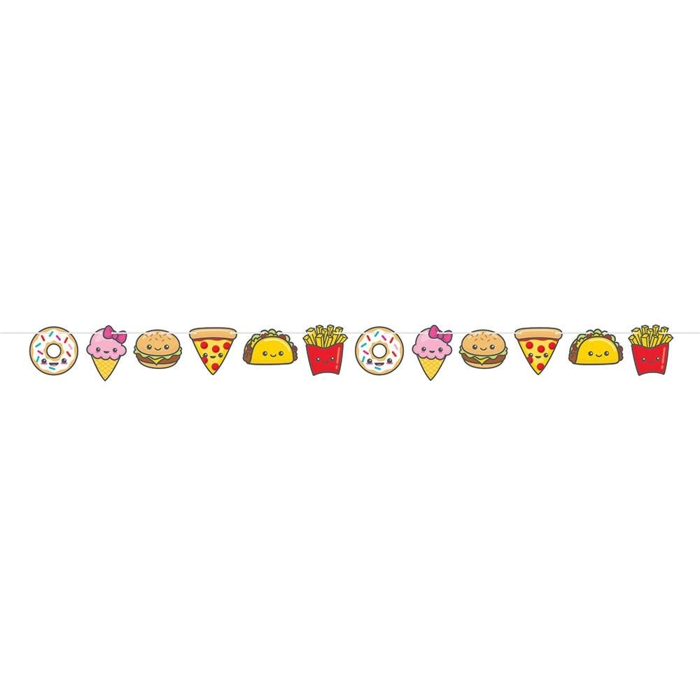 Party Zone Junk Food Fun Shaped Banner