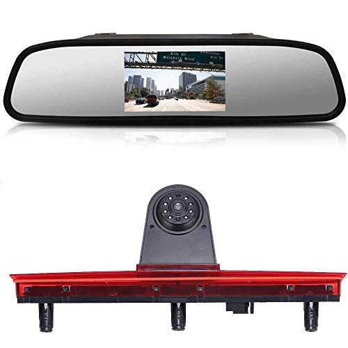 Brake Light Reversing Camera + Rear View Mirror Monitor - Night vision 628 x 586 pixels