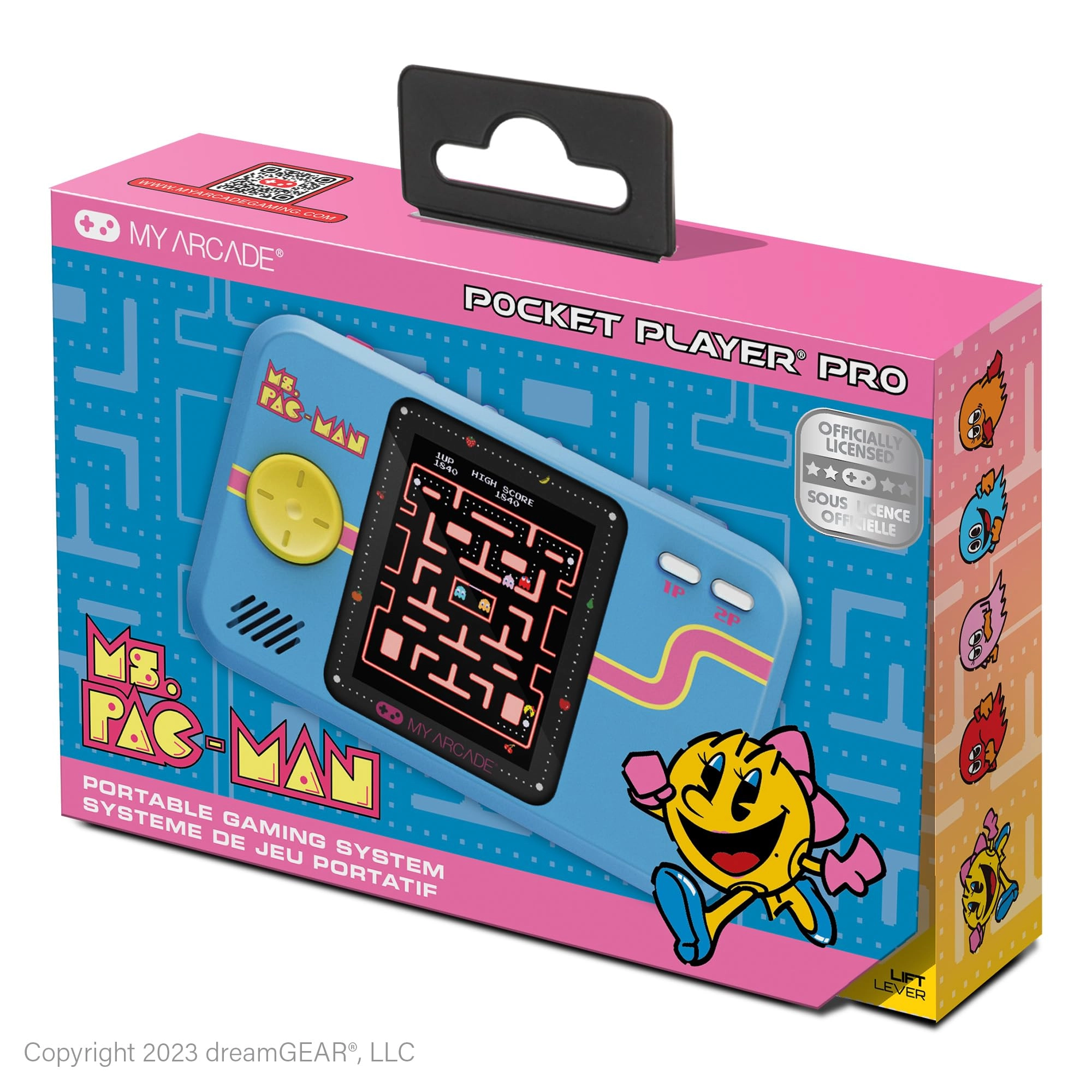 My Arcade Pocket Player Ms.Pac-Man - Pink & Blue 2.75" display