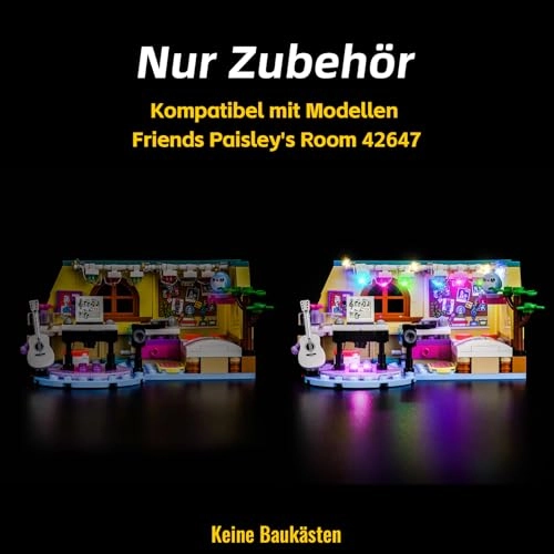 LED Light Set - Compatible with Lego 42647 Paisley's Room USB Battery Powered