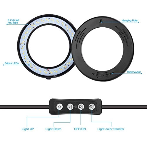 Ring Light LED - 6" Tripod 3 Light Modes