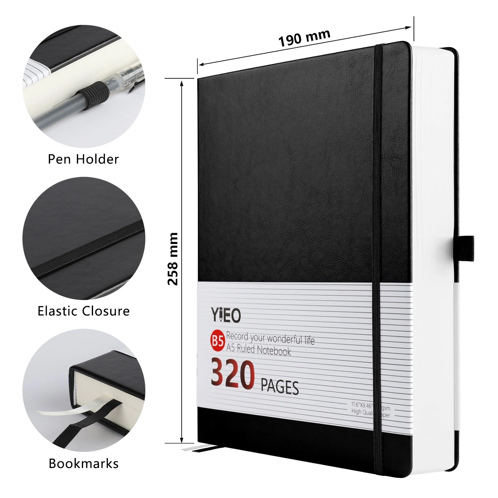 Notebook B5 Hardcover - Lined 320 Pages