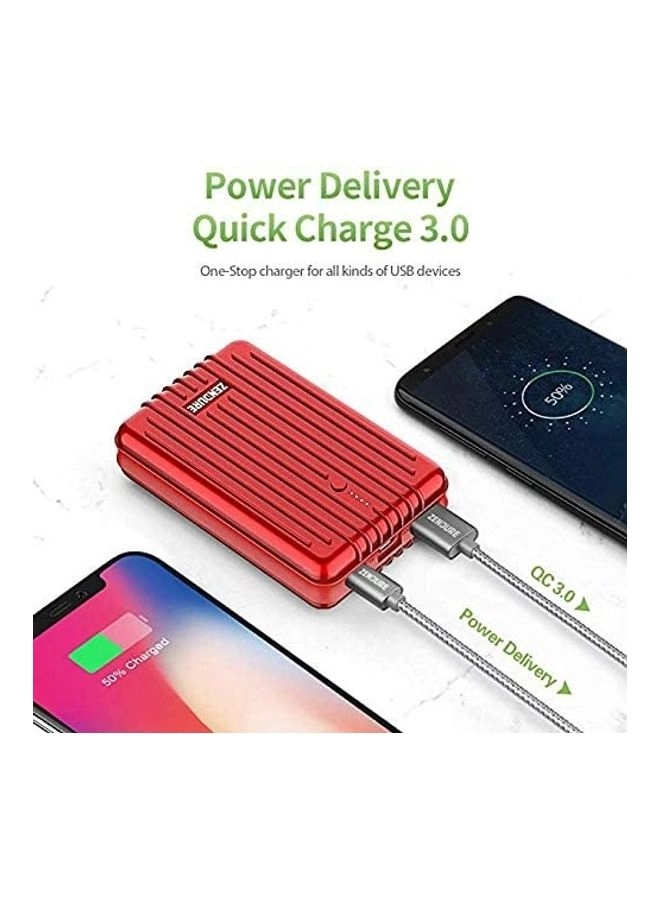 ZDP04-bk - 10000 mAh + 4-port 30w USB-C Wall Charger