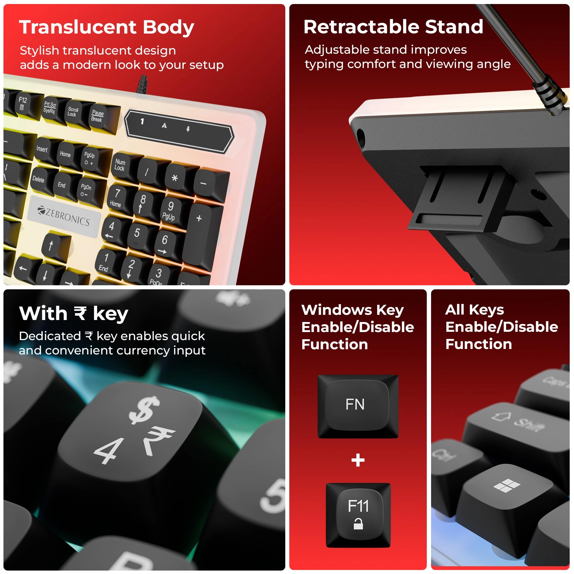 Wired Keyboard & Mouse Combo - QWERTY Wired