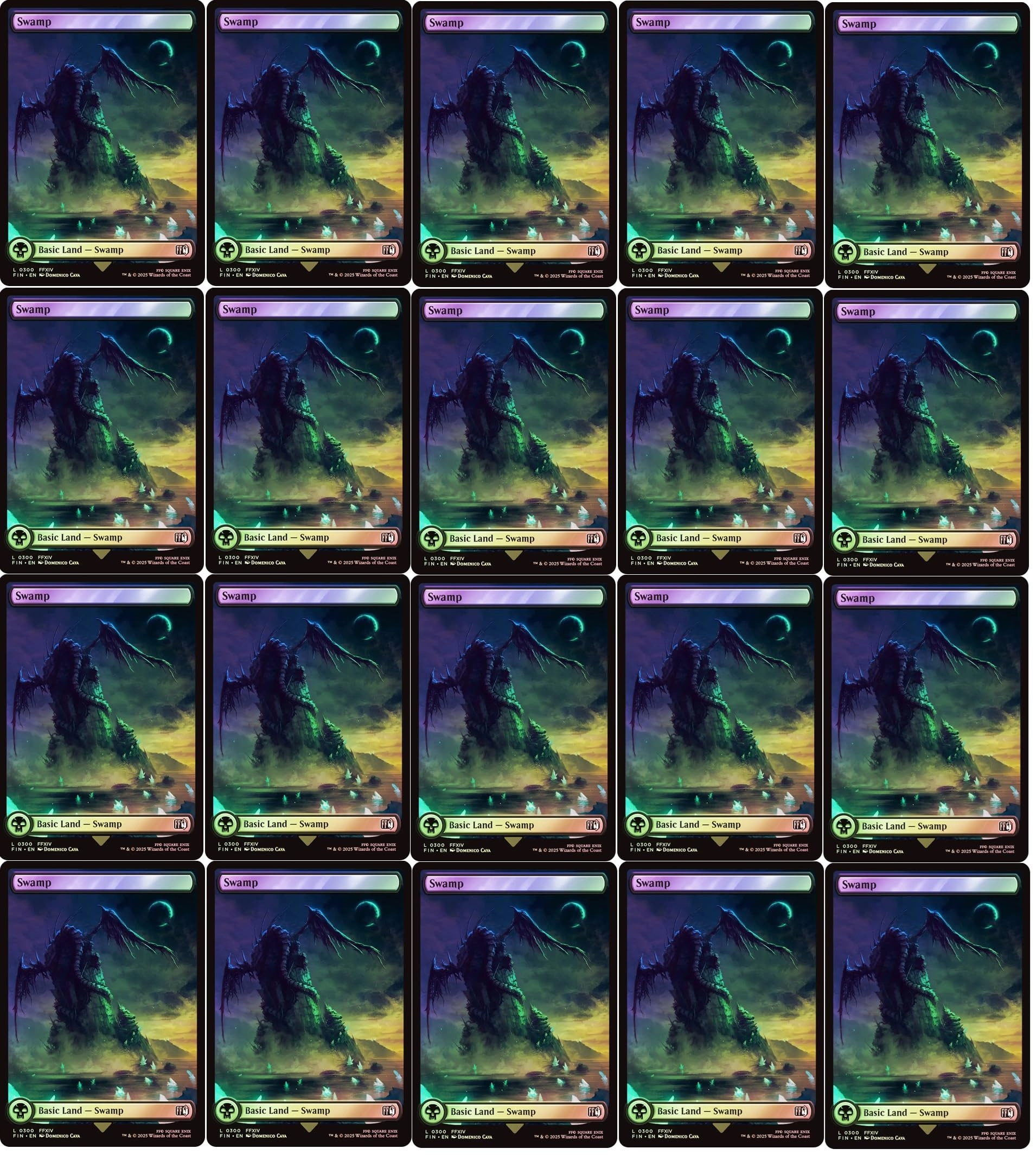 MTG Decks & More Swamp #300 - 20pcs