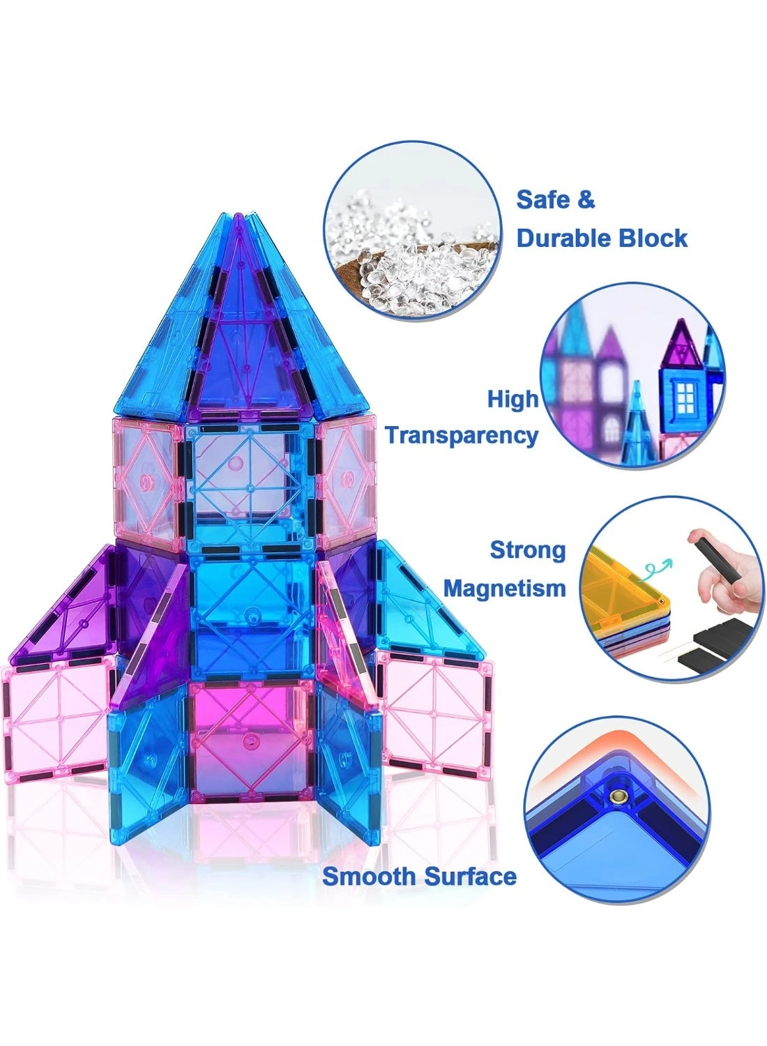 Magnetic Tiles - 3-12 128 pieces