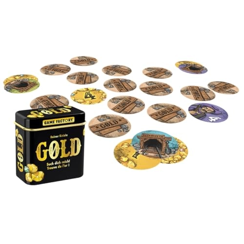 Mini Card Game - Gold Metal Tin