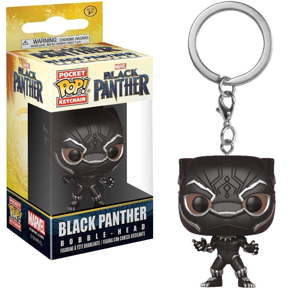 FUNKO Pop Keychain Black Panther - 1 1/2 inches tall