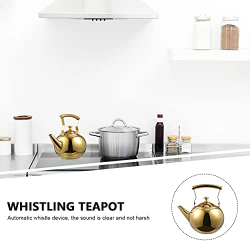 Stainless Steel Tea Pot - 3 pcs 19X18X13CM Gold