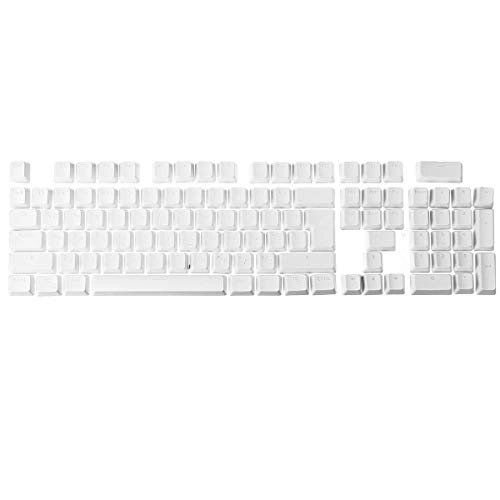 106 Key Faint Translucent ABS Keycaps - Black Backlit