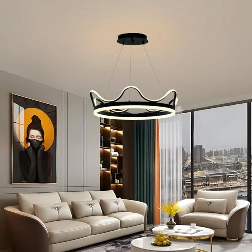 Crown LED Chandelier - 3000K–4000K–6000K Dimmable