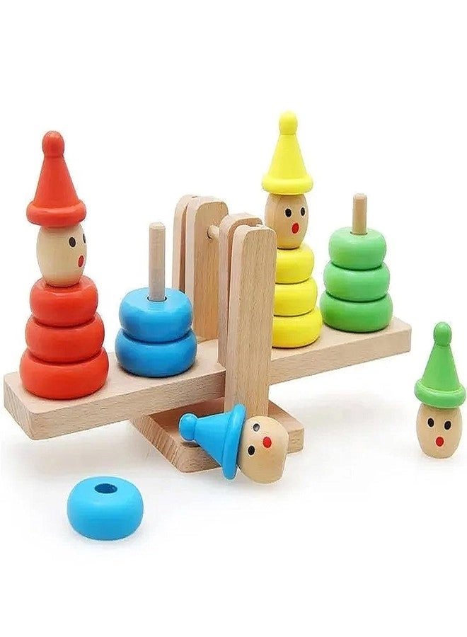Wooden Balance Toy - Color Sorting Stacking