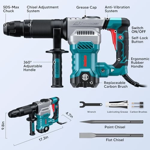 SDS-Max Demolition Hammer - 1300 watts