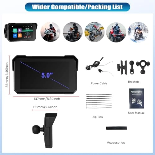 Moto GPS - 5" Touch Screen IP68 12V