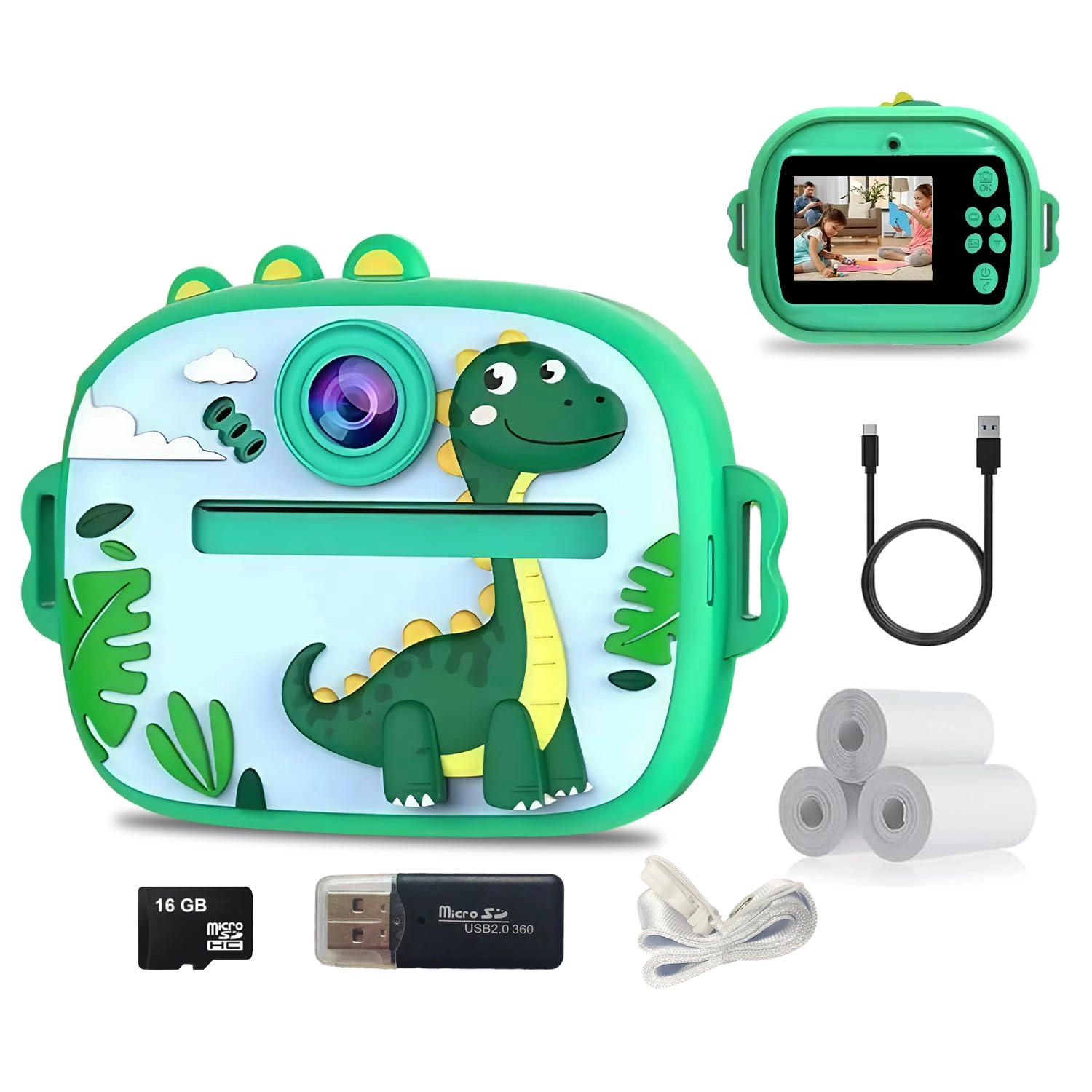 HTT GLOBAL Kids- Print - 1080P 32GB Pink