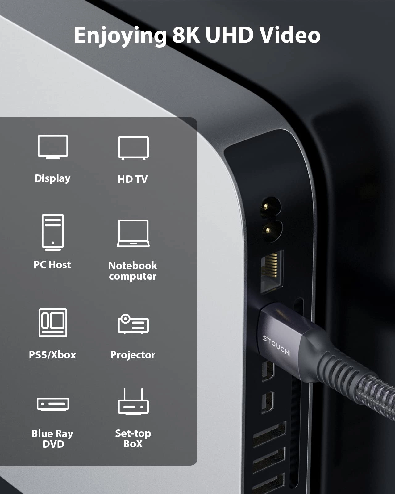 8K HDMI Cable 1m