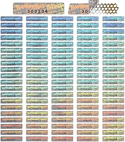 Marspark Tamper Evident Stickers - 500 pieces 0. 24 x 1 Inch