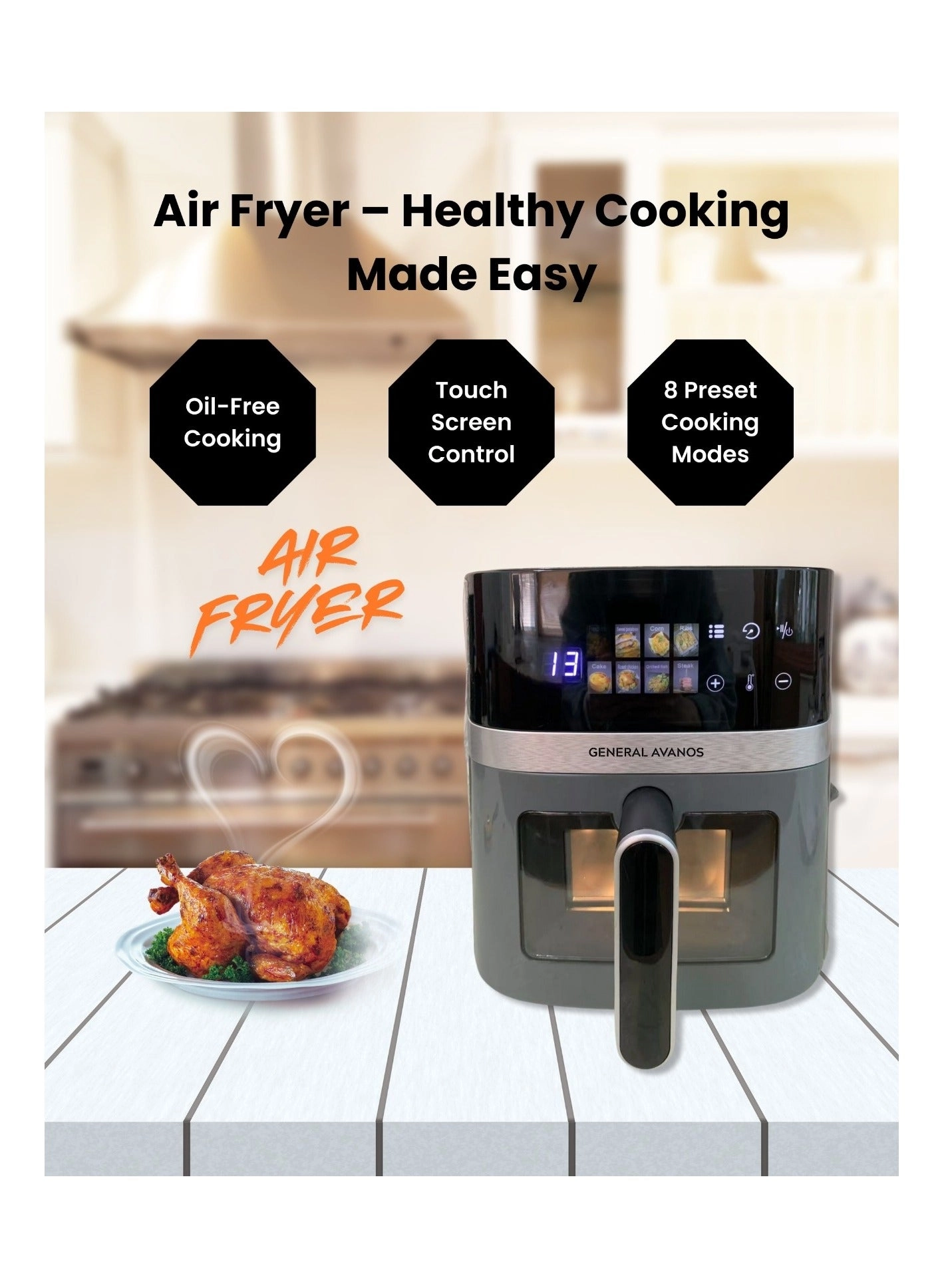 AVANOS Digital Air Fryer AVDAF5L062