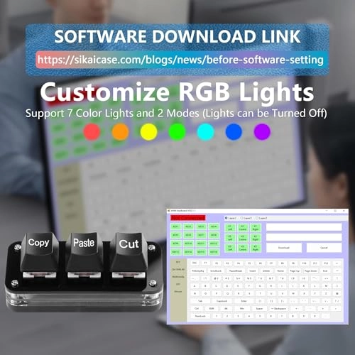 Mini 3 Key Macro Keypad - Wired