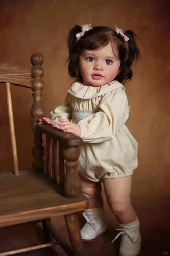 Pippa Reborn Baby Doll - 26 inch Cotton Vinyl Hand-rooted Curly Hair Ages 3+