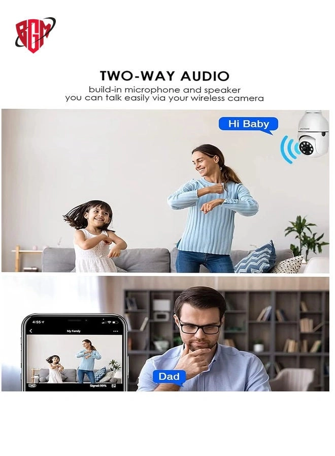 WiFi Light Bulb Camera 1080P