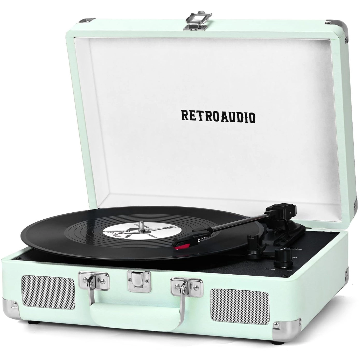 Vinyl Record Player - 24W Bookshelf Speakers BT IN&OUT