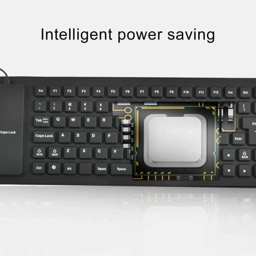 Foldable Silicone Keyboard - QWERTY Wired