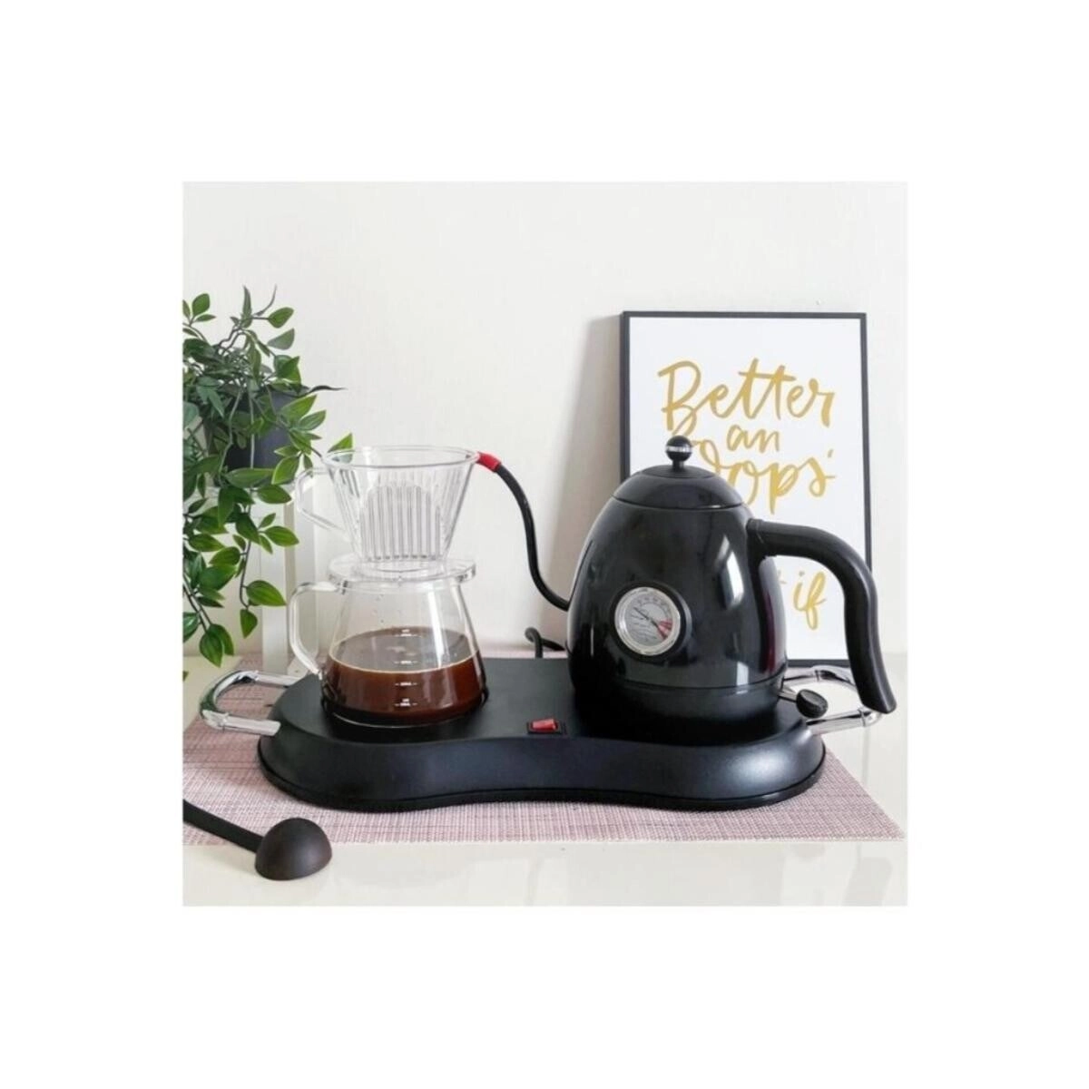 Gooseneck Kettle + Glass Server
