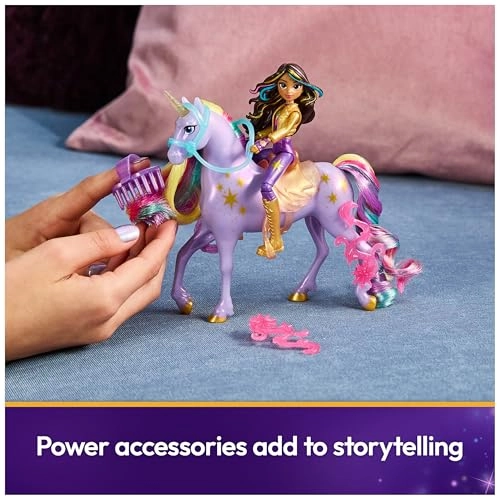 Sophia Doll - 4.5" 7-Point Articulation + Wildstar Unicorn - Rainbow Light-up Ages 4+