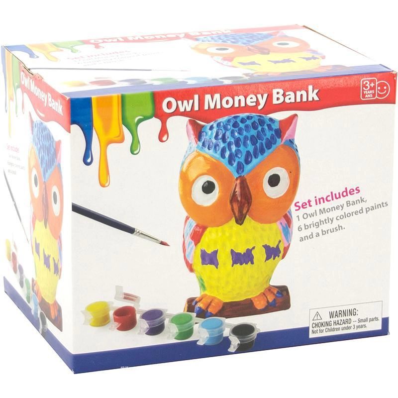 Champion Paint Your Own Owl Money Bank - Ceramic 3 Years and Above