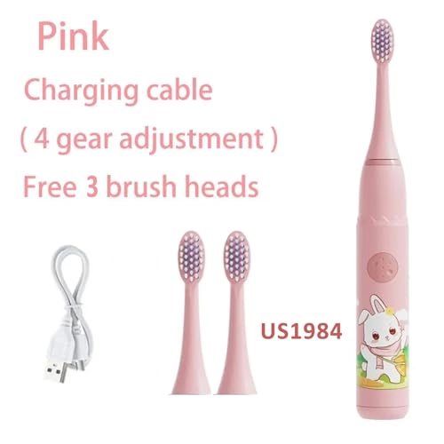 Sonic Electric Toothbrush - 4 Modes 3 Brush Heads Rechargeable