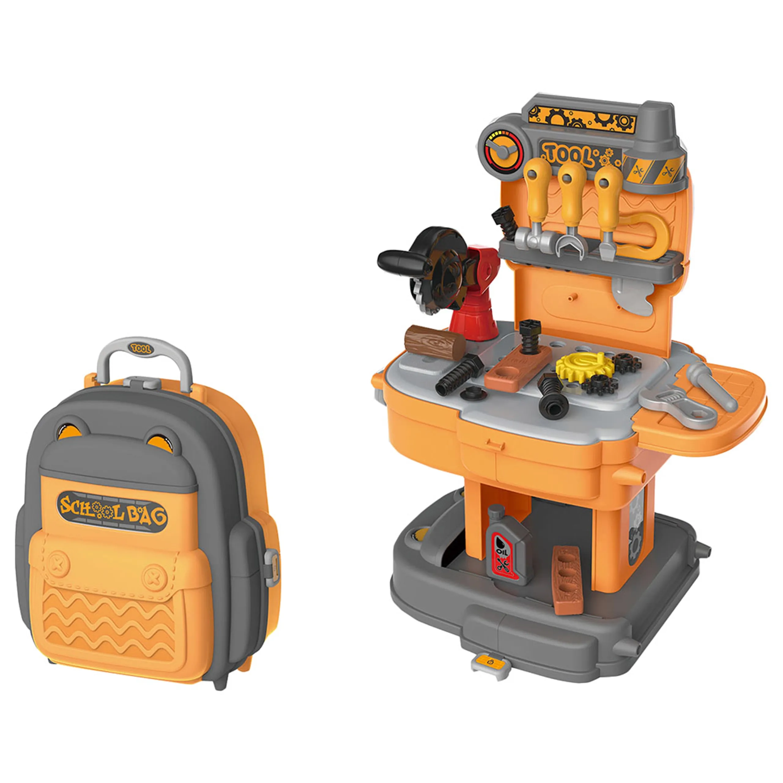 Jawda 2-in-1 School Bag Eng-in-eer Game Set Toy - 3 +