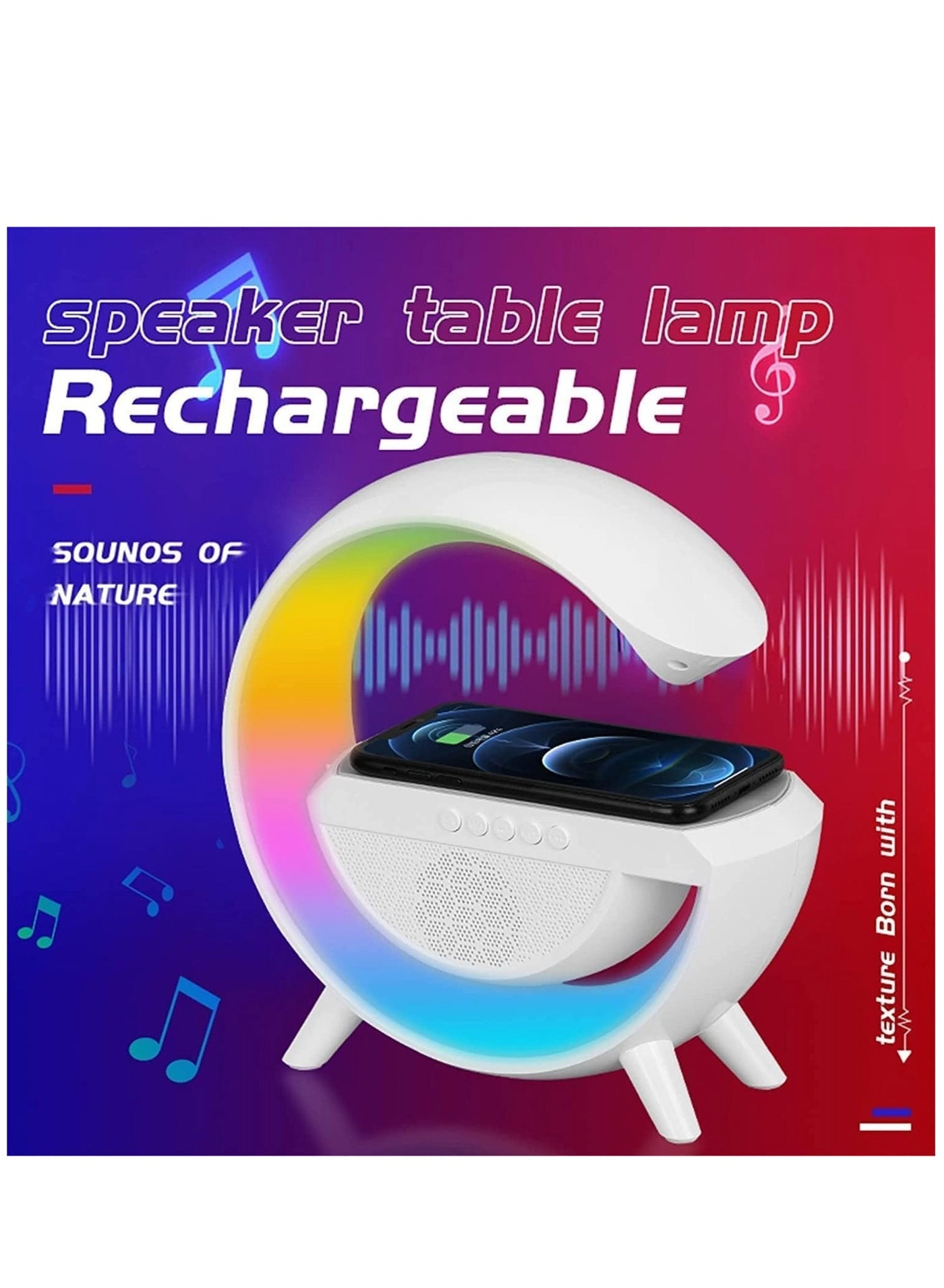 Wireless Charger Atmosphere Lamp - Mood Lighting RGB Color Changing