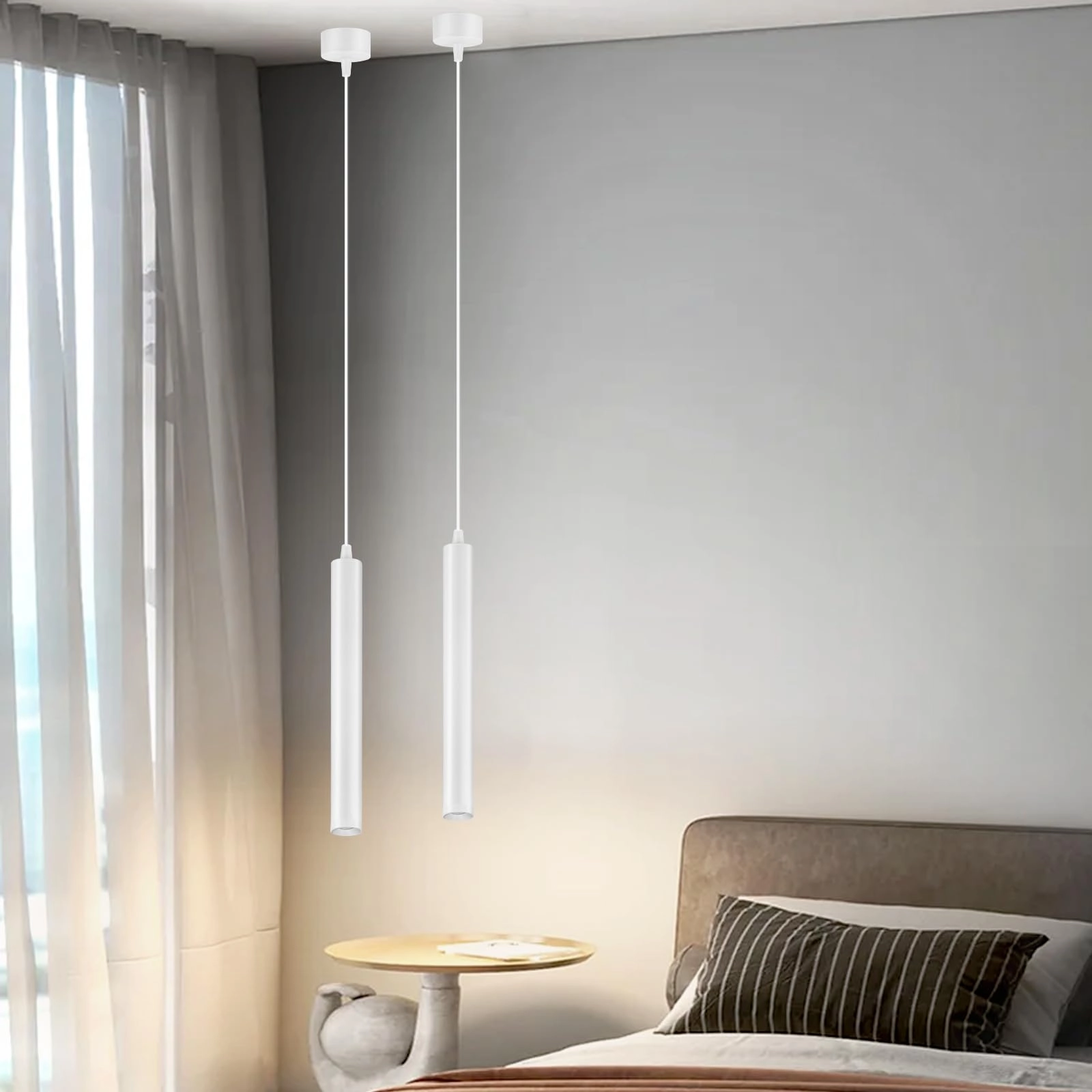 LED Cylinder Pendant Light - 200cm
