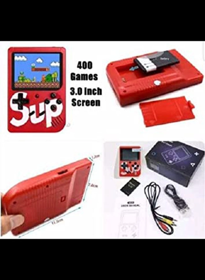 Handheld Game Console - 400 Built-in Games 3-Inch Color Screen Rechargeable Battery