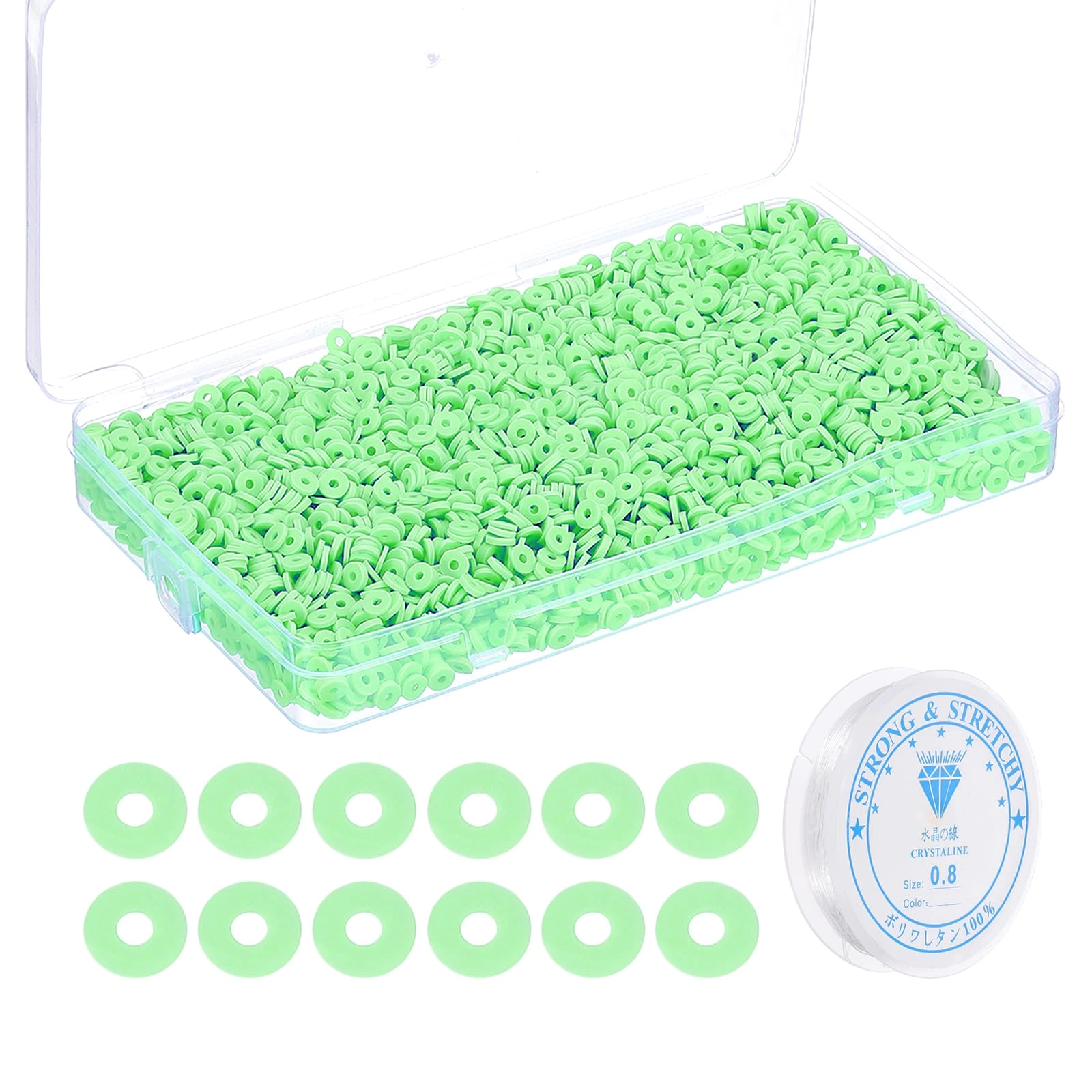 PATIKIL Clay Beads Bracelet Making Kit - 4000 Pcs 6mm Cyan