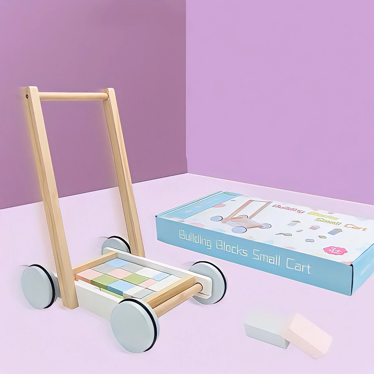 Aiden Building Blocks Small Cart & Baby Walker - 0 years to 2 years 1.46 kg