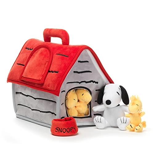 Snoopy doghouse - Interactive Plush + Snoopy + Woodstock + Doggie bowl