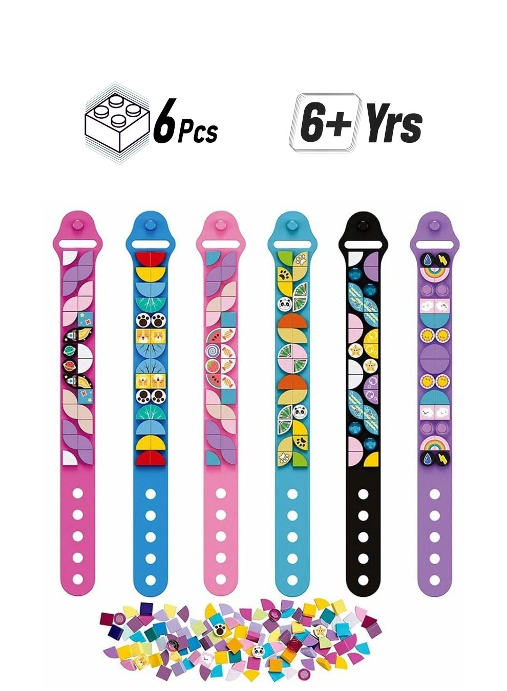Building Blocks Dots Bracelets - DIY Creative 6PCS