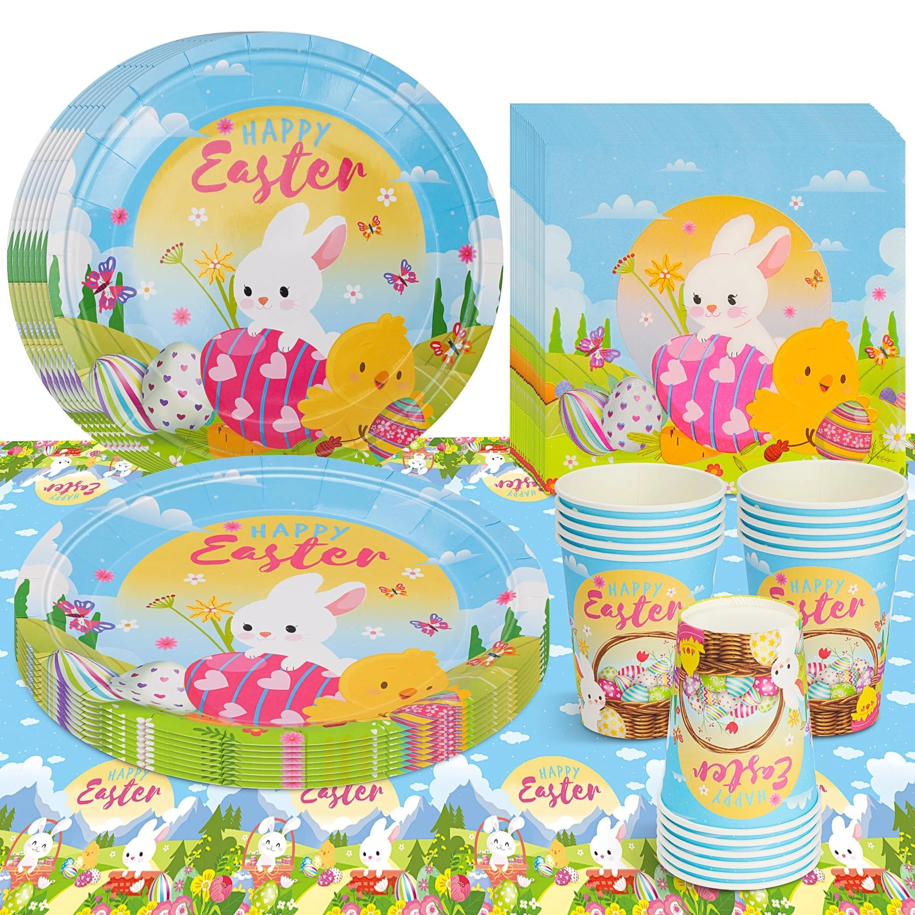 Easter Party Tableware Set - 53Pcs Easter