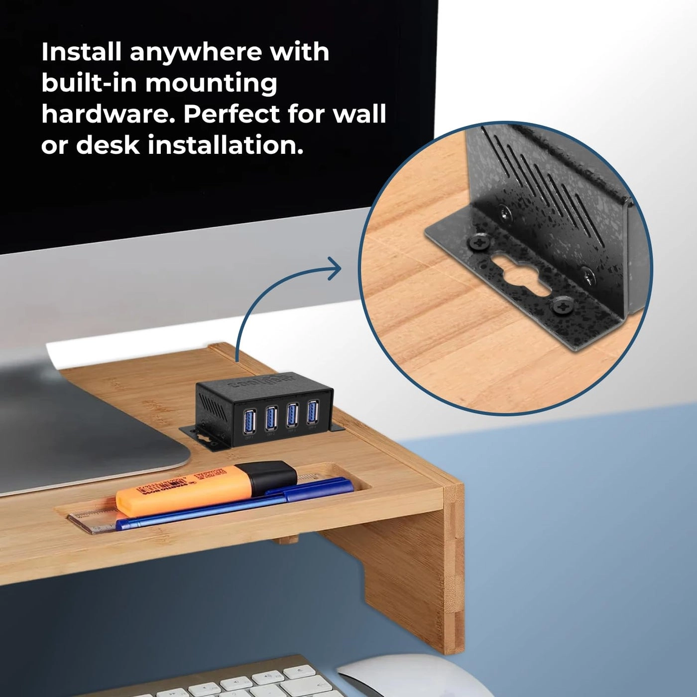 USB 3.2 Gen 1 4-Port Industrial Hub - Type B connector