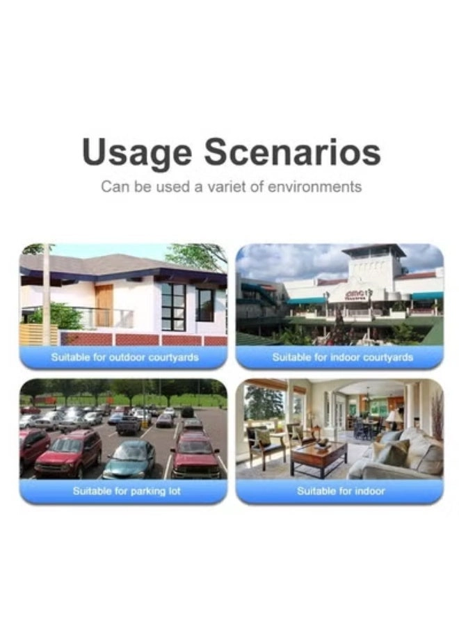 Dual Lens Solar-Powered WiFi Security Camera 4MP